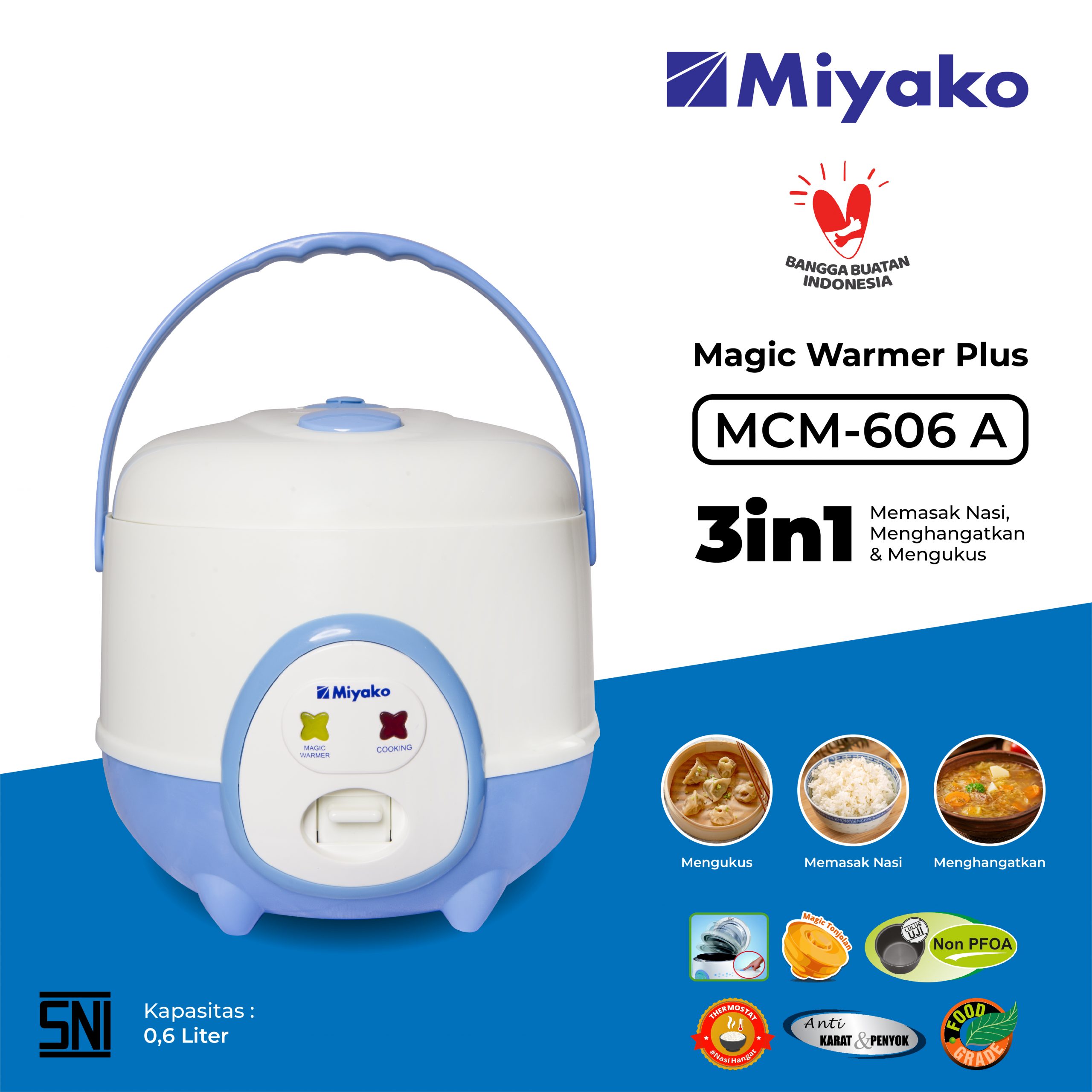 harga rice cooker miyako mcm 606a