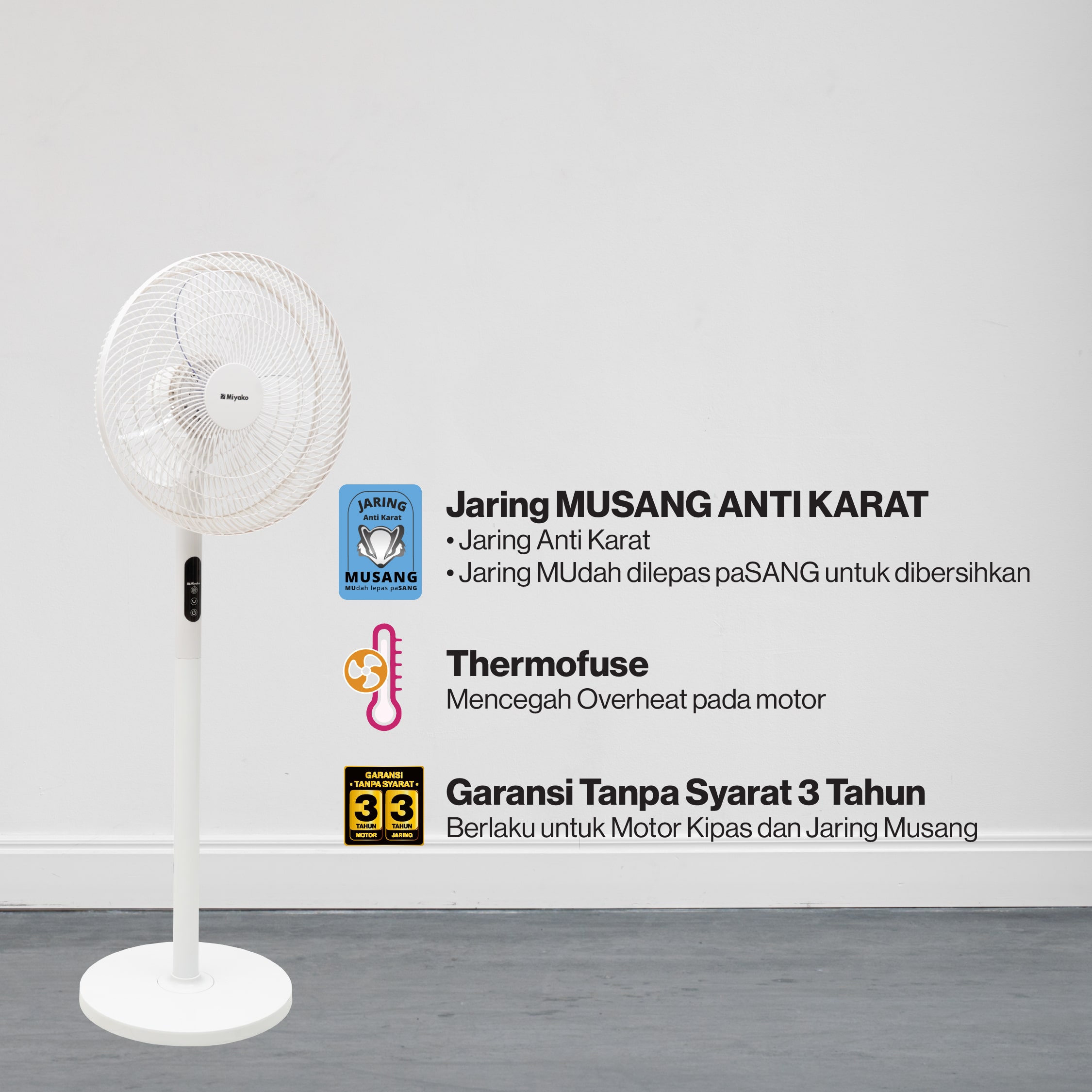 Kipas Angin Miyako KAS-1697 DRW