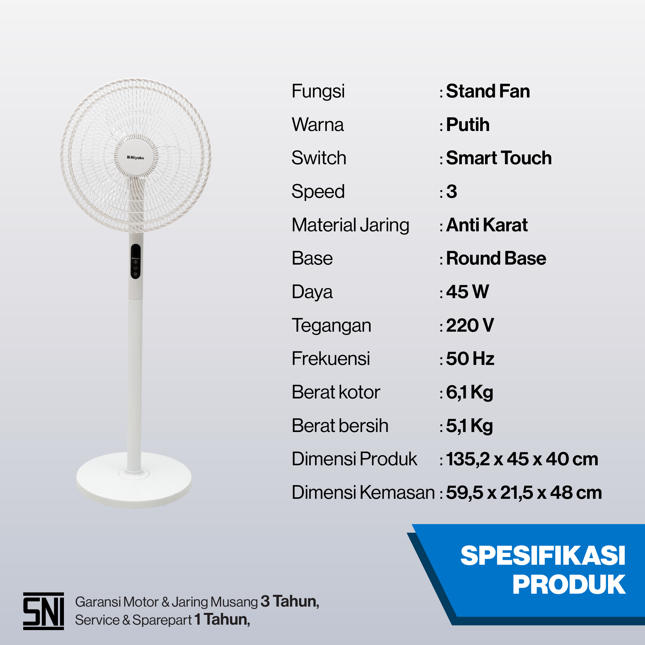 Kipas Angin Miyako KAS-1697 DRW